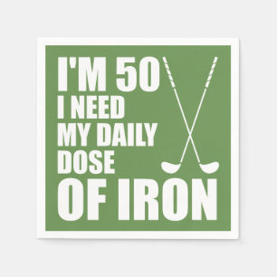 50 Daily Dose Of Iron Golfer Party Napkins