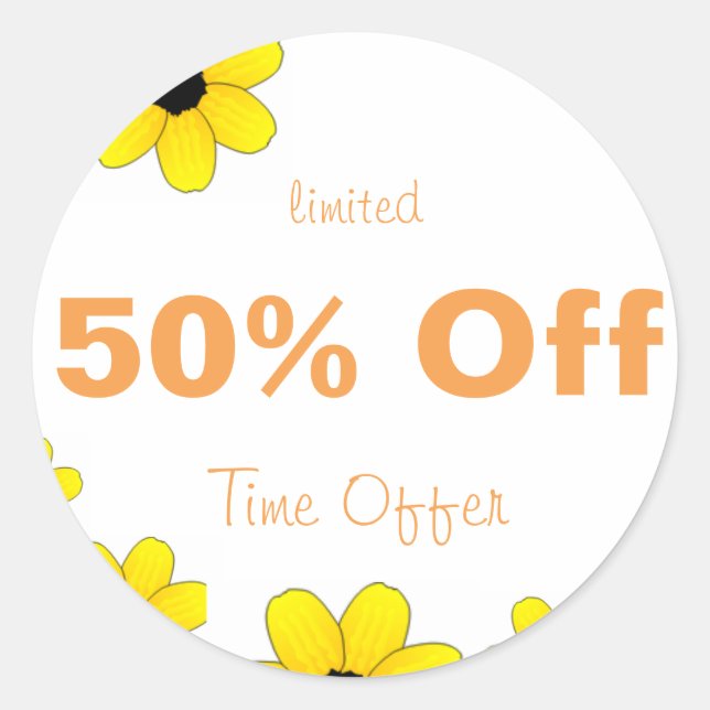 50% de réduction Sticker vente spéciale (Devant)