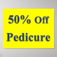 50% de réduction sur pédicure Poster Matte