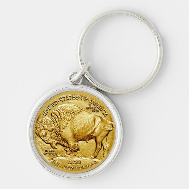 50 Dollar US Buffalo Gold Piece  Keychain (Front)