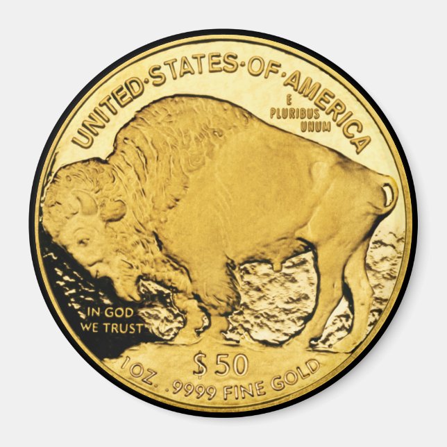 50 Dollar US Buffalo Gold Piece  Magnet (Front)
