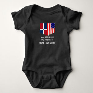 50% Dominican 50% American 100% Awesome Baby Bodysuit