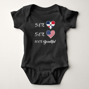 50% Dominican 50% American 100% Beautiful Baby Bodysuit