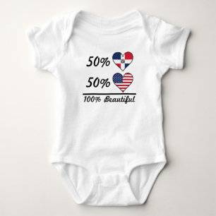 50% Dominican 50% American 100% Beautiful Baby Bodysuit