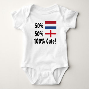 50% Dutch 50% English 100% Cute Baby Bodysuit