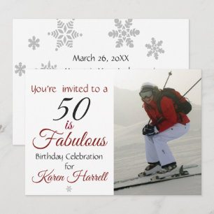 50 est fabuleux 50e anniversaire Invitation photo