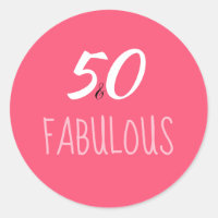 50 et cinquantième autocollant fabuleux