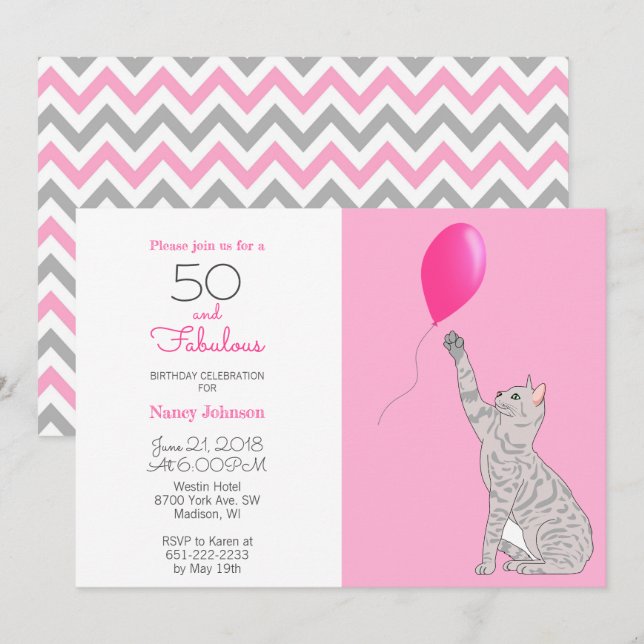 50 et cinquantième invitation fabuleuse (Devant / Derrière)