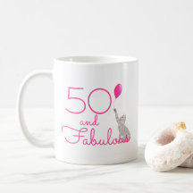 50 et cinquantième tasse de cadeau d'anniversaire