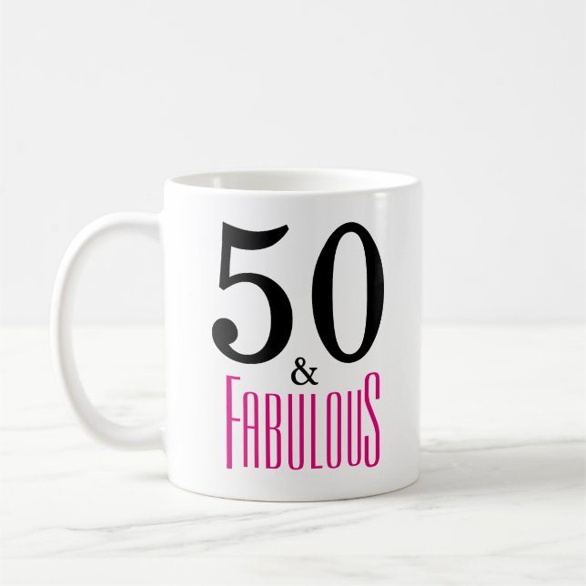 50 et cinquantième tasse fabuleuse de cadeau (Gauche)