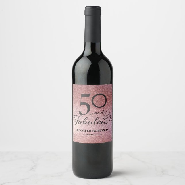 50 et Étiquette de vin fabuleux (Devant)
