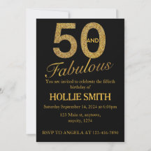 50 et fabuleuse invitation d'anniversaire