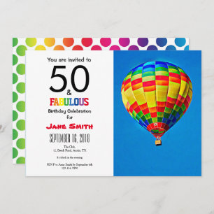 50 et fabuleuse invitation d'anniversaire