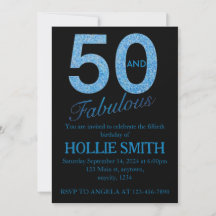 50 et fabuleuse invitation d'anniversaire