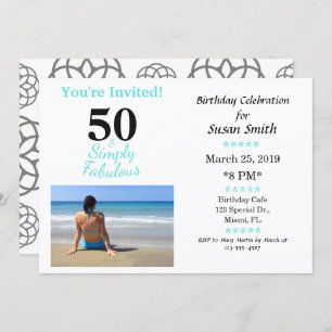 50 et fabuleuse invitation d'anniversaire Simply B