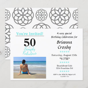 50 et fabuleuse invitation d'anniversaire Simply B
