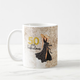 50 et fabuleuse Mug noir et or