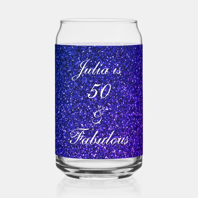 50 Et Fabuleuse Parties scintillant Bleue Annivers (Recto)