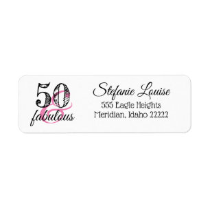 50 et fabuleux 50e Adresse de retour Label