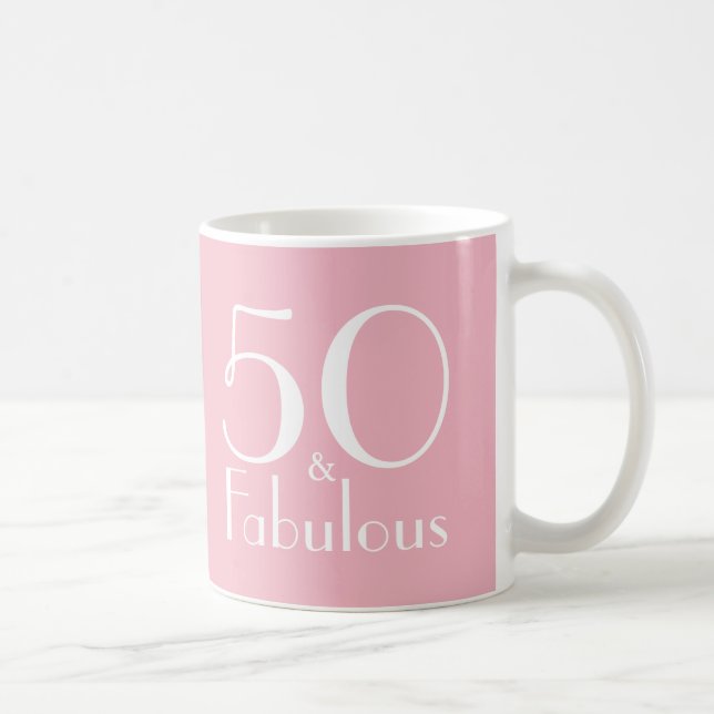 50 et fabuleux 50e anniversaire Cadeaux Mug (Droite)