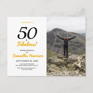 50 et fabuleux 50e anniversaire Invitation