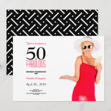 50 et fabuleux 50e anniversaire Invitation