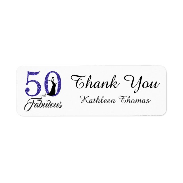 50 et fabuleux 50e anniversaire Merci personnalisé (Devant)