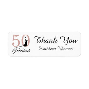 50 et fabuleux 50e anniversaire Merci personnalisé