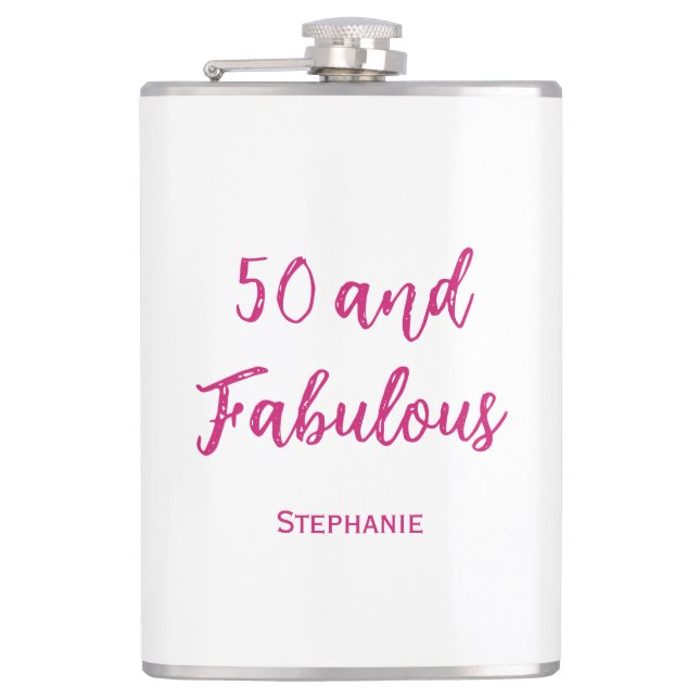 50 et fabuleux 50e flacon moderne rose (Devant)
