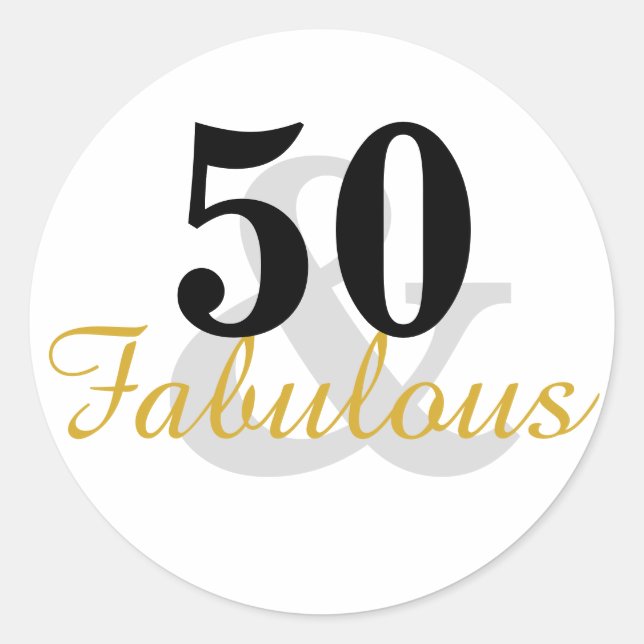50 et fabuleux 50e Stickers Anniversaire (Devant)