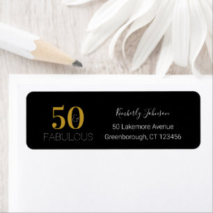 50 et fabuleux Anniversaire Black Gold Adresse de 