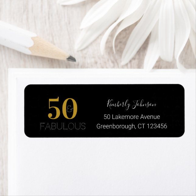 50 et fabuleux Anniversaire Black Gold Adresse de  (En situation)