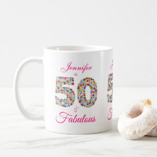 50 et Fabuleux Anniversaire Mug