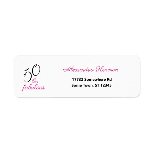 50 et fabuleux cinquantième rose et noir (Devant)