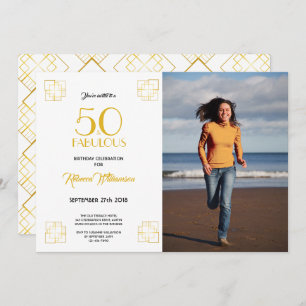 50 et Fabuleux Invitation d'anniversaire style Art