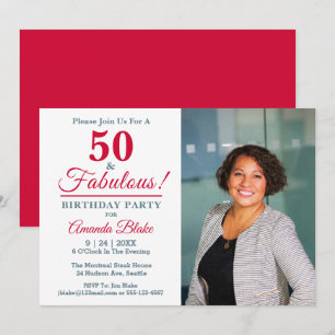 50 et fabuleux ! Photo Invitation de la fête du 50
