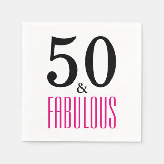 50 et fabuleux serviettes en papier d'anniversaire