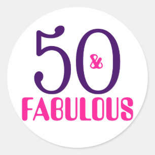 50 Et Fabuleux Sticker pour le 50e anniversaire