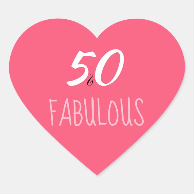 50 et fabuleux Stickers en forme de coeur rose cha (Devant)