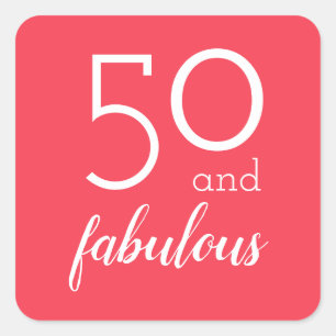 50 et fabuleux Stickers Orange Anniversaire