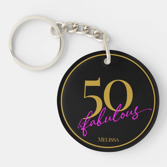 50 et Fabulous Black Gold et rose personnalisable (Devant)