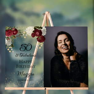 50 et Fabulous Glam Rose Floral fête d'anniversair