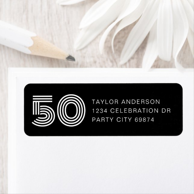 50 et Fabulous Modern Black White Adresse (En situation)