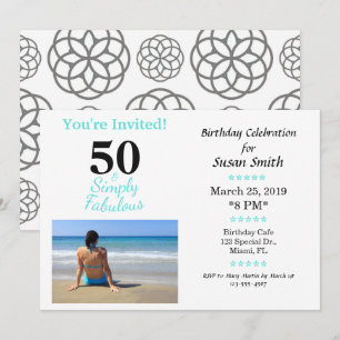 50 et simplement fabuleuse invitation d'anniversai