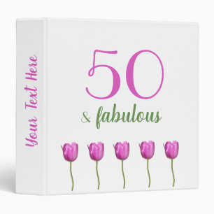 50 et tulipe magenta fabuleuse du classeur