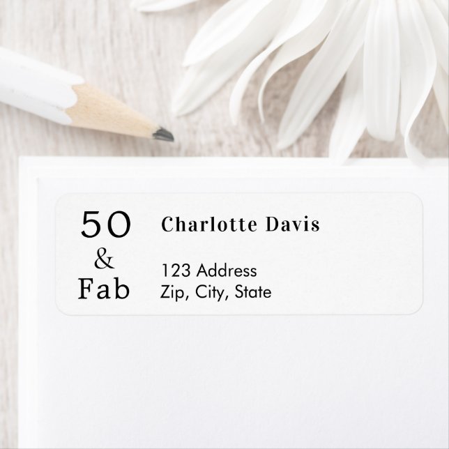 50 Étiquette d'adresse de retour fabuleuse (En situation)