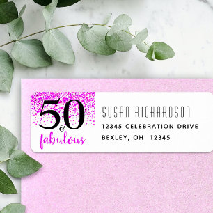 50 & fabuleuse adresse de retour d'anniversaire ro