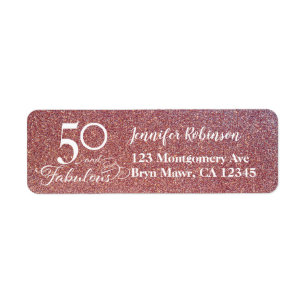 50 Fabuleux Anniversaire Adresse de retour