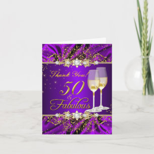 50 Fabuleux Carte de remerciements Pearl Purple Go