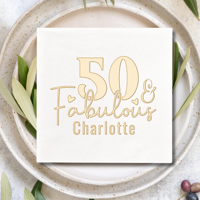 50 & Fabuleux Cinquante Anniversaire Personnalisé (Créateur téléchargé)